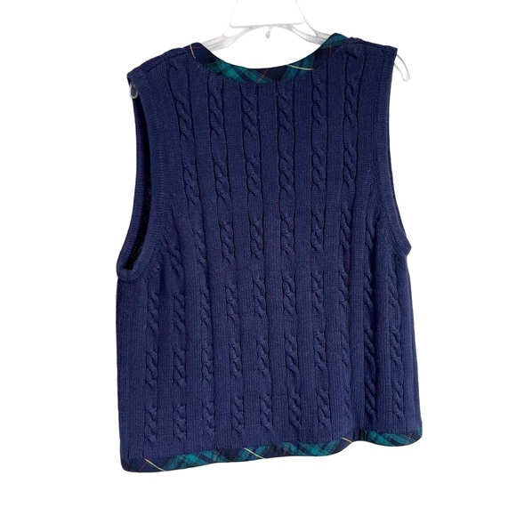 Bechamel Sweater Vest L • Preppy Plaid‎ Trim Y2K NWT - Picture 2 of 7